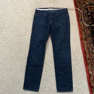 Eileen fisher dark jeans.
